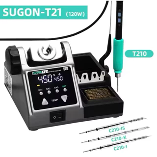 หัวแร้ง.SUGON T21 แท้100% Precision แบบ210 กำลังไฟ 120 วัตต์ ทำความร้อนเร็ว 2 วินาที