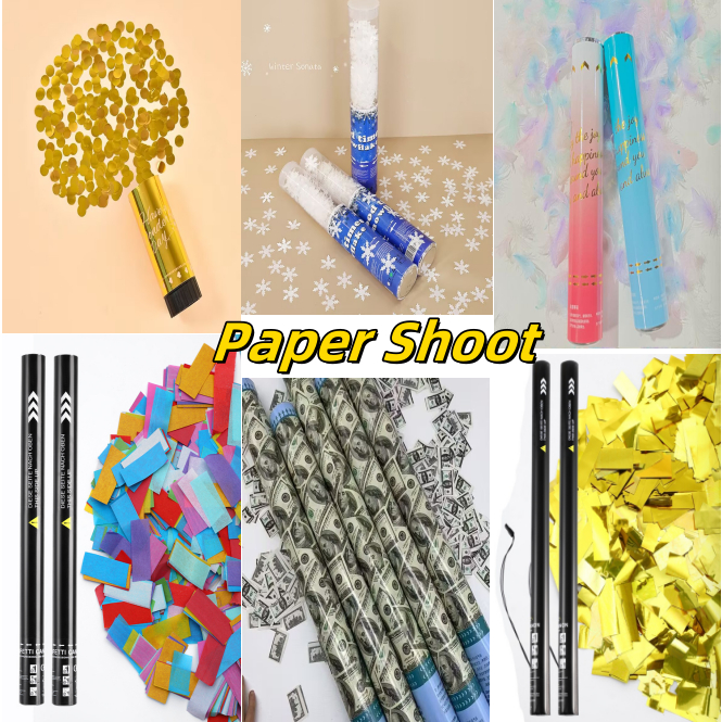 พร้อมส่ง พลุกระดาษ พลุมือ Paper Shoot เปเปอร์ชู๊ต สีทอง รูปที่ 4