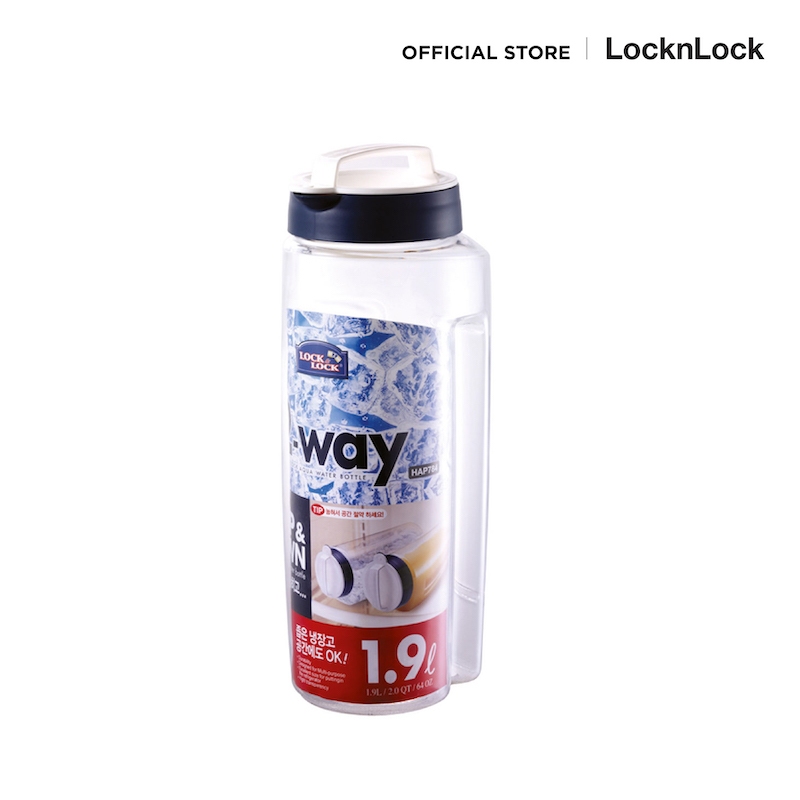 LocknLock ขวดน้ำพลาสติก Two Way Water Bottle ความจุ 1.9 ลิตร รุ่น HAP784