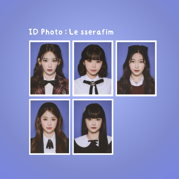 < พร้อมส่ง > รูปติดบัตร photo id : Le sserafim ver.purple