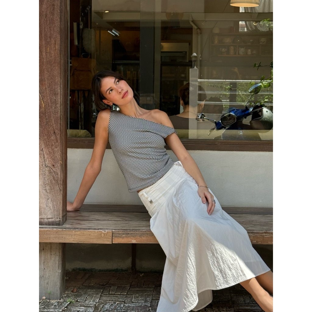 SIMONNE - Lima pleated skirt กระโปรงยาวจีบเอว