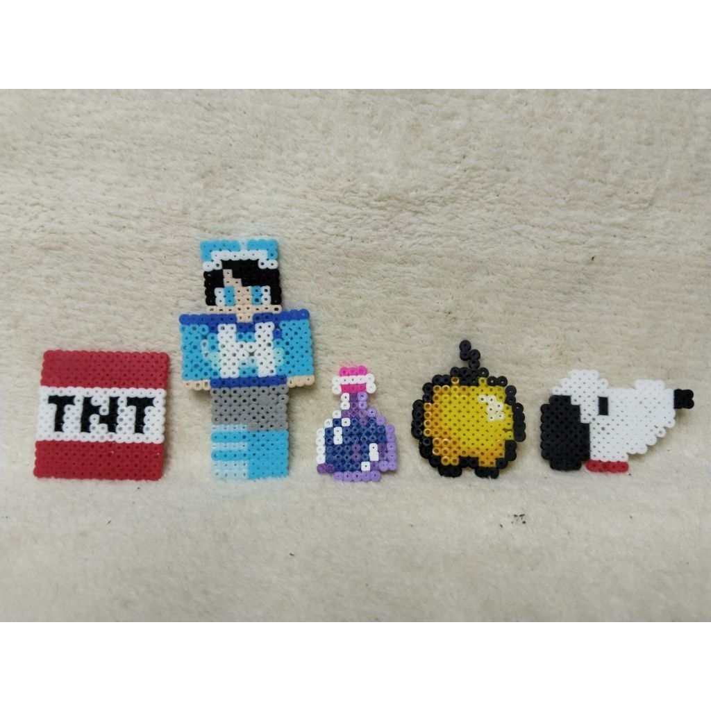 Set ลูกปัด Perler Hama beads fuse beads มายคราฟ หมา snoopy