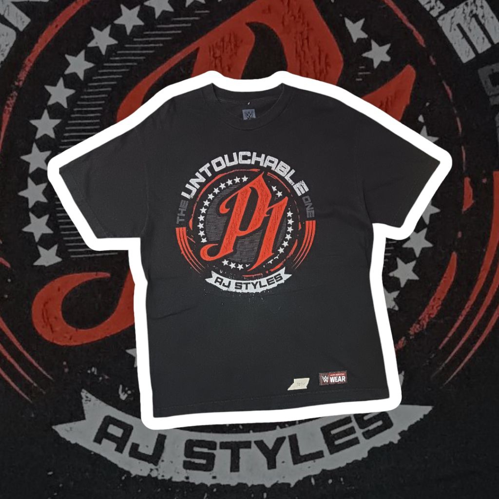เสื้อยืด WWE ปั้มคออ AJ Styles