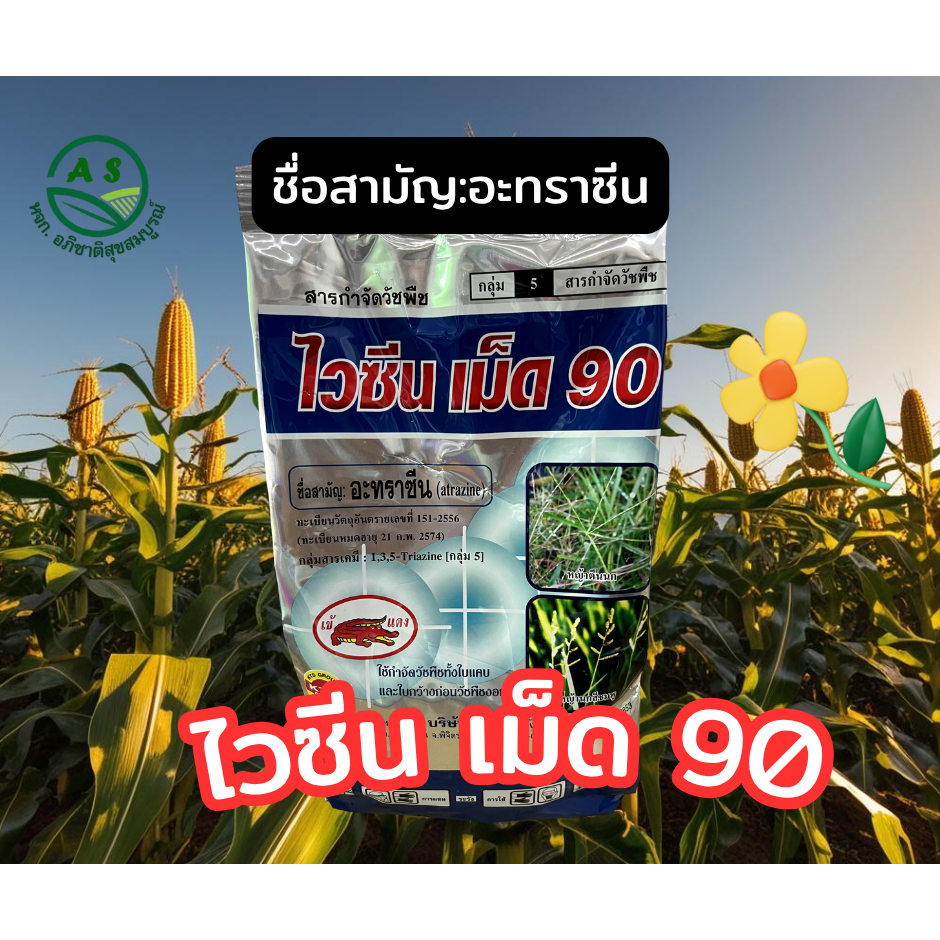 อะทราซีน 90 ชนิดเม็ด สารกำจัดวัชพืชก่อนงอก หญ้าใบแคบ-ใบกว้าง [20042]