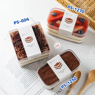 กล่องเค้ก พลาสติกใส PS (แพ็ก10-50ใบ) Cake Box กล่องเบเกอรี่ ทิรามิสุ บานอฟฟี่ กล่องแข็ง ใส่ของจิปาถะ SKU 1250 1270