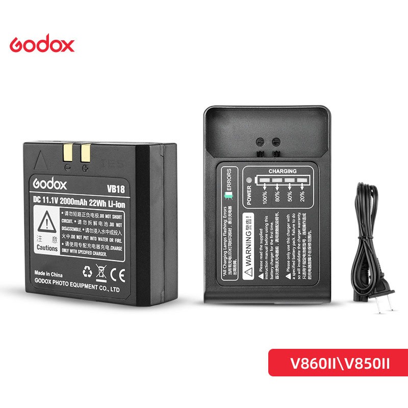 GODOX V860II V860 V850 Charger VC18 ที่ชาร์จ แบตเตอรี่ แฟลช V860 V860II V850 V850II Battery VB18