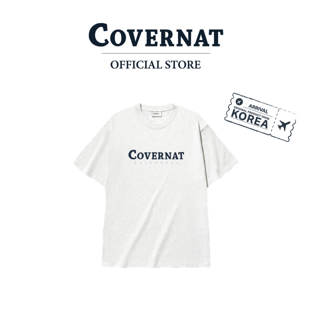 COVERNAT เสื้อยืด รุ่น Center Authentic T-Shirt Grey (70033OCASSU_U5GYXX)