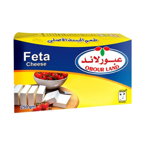 โอบูร์แลนด์ เฟตาชีสนมวัว 250 กรัม -Feta Cheese 250g Obour land brand