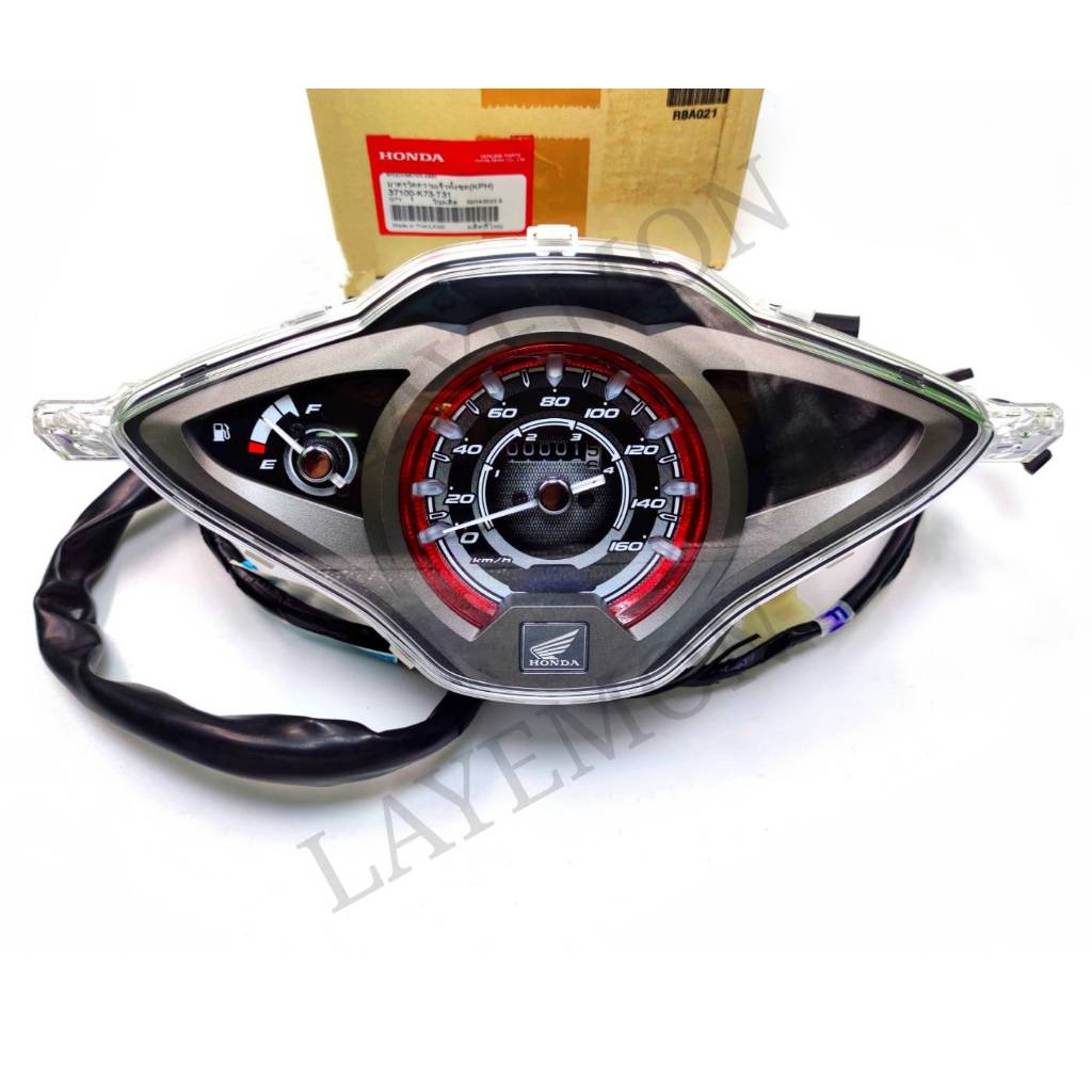 เรือนไมล์ หน้าปัดแดง ของแท้เบิกศูนย์ honda Wave125i ไมล์125ปลาวาฬ ปี2012-2017 รหัสอะไหล่ 37100-K73-T