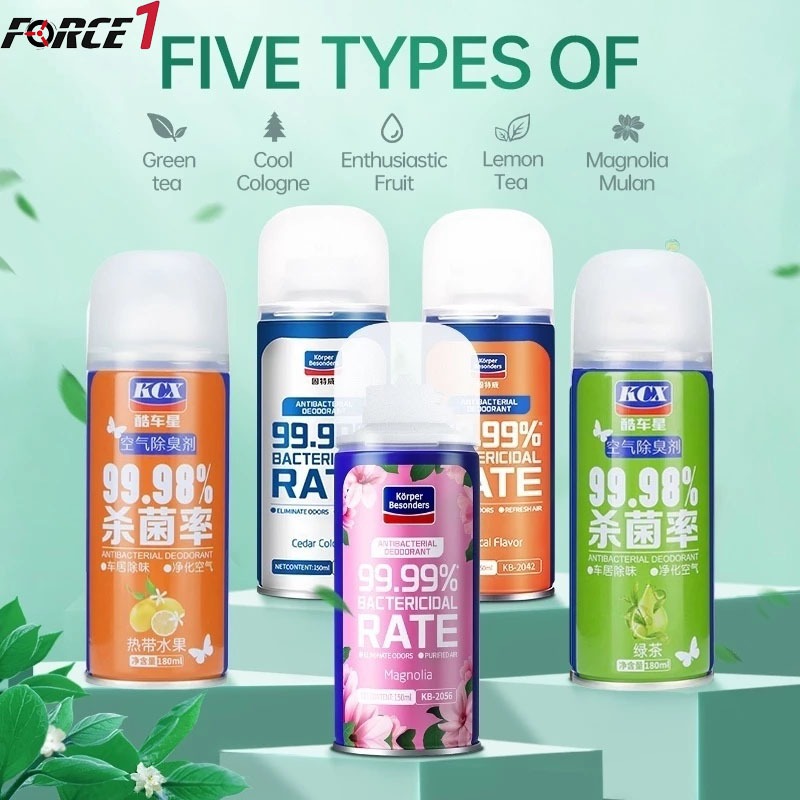 FORCE1 สเปรย์ดับกลิ่นรถยนต์ ฆ่าเชื้อเครื่องปรับอากาศ น้ำหอมในร่ม ที่ดับกลิ่นห้องน้ำ สเปรย์ปรับอากาศ
