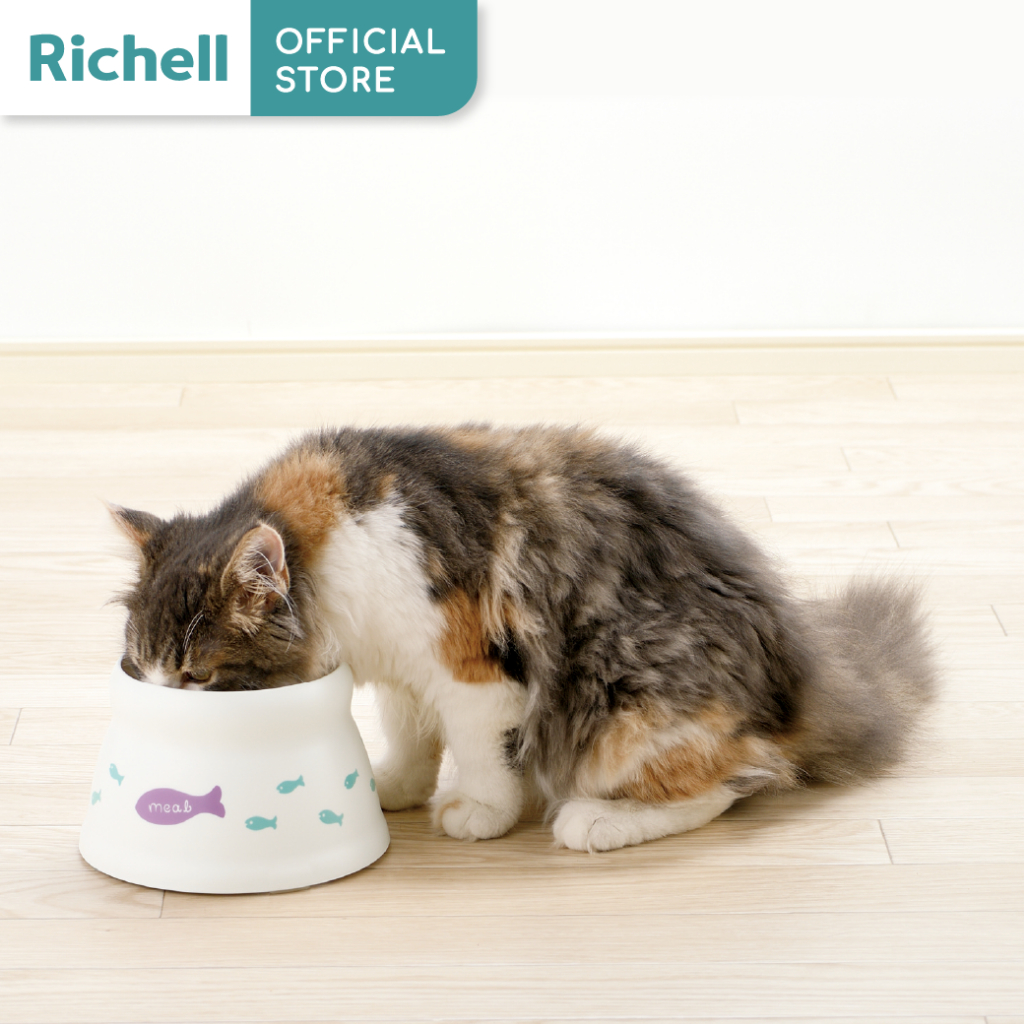 Richell Pet (ริเชลล์) Spill Proof Cat / Dog Bowl ชามอาหารสำหรับหมาและแมว ชามข้าว ชามอาหารสำหรับสัตว์เลี้ยง มีขาตั้งกันหก