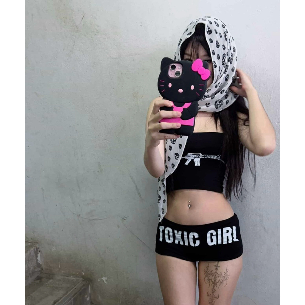 ชุดsettoxicgirl3สีขาวดำครีม - รูปที่ 6