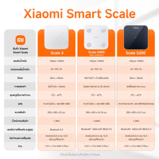 XIAOMI Body Composition Scale 2/Scale S400/ Scale S200 เครื่องชั่งน้ำหนัก ที่ชั่งน้ำหนักอัจฉริยะ วัดสุขถาพ 25 ตัวชี้วัด
