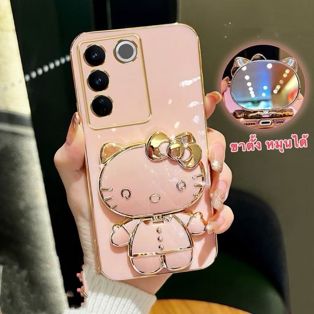 เคส ตั้งได้ สำหรับ VIVO Y31Y31D Y500i Y21D V60LITE Y04 Y04S V50LITE Y29 Y29SS Y19S Y200 เคส คิตตี้ หรูหรา กันกระแทก