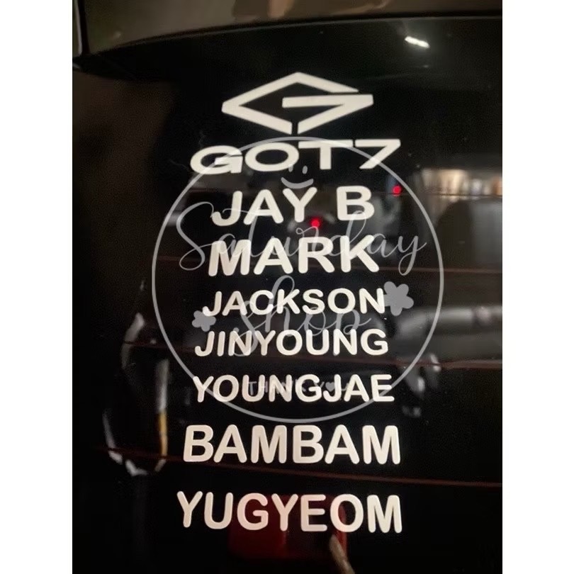 POP-GOT7 สติ๊กเกอร์ติดรถรายชื่อ ⚠️จัดส่งสินค้าภายใน 3 วัน