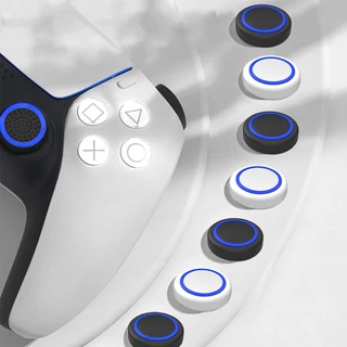 ฝาปิดจอยสติ๊ก ซิลิโคน 4 ชิ้น | ใช้ได้กับ PS5 / PS4 / Switch Pro / Xbox | ปุ่มยางอนาล็อกกันลื่น นุ่มมือ เกาะนิ้ว