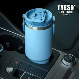 TYESO NEW CAP แก้วน้ำหูหิ้ว สแตนเลส 304 ขนาด 600-1200ml ฝาคลิกเปิดง่าย ถอดล้างได้ มีให้เลือก 9 สี