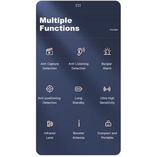 เครื่องตรวจจับกล้องที่ซ่อน Anti-Spy รถ GPS Tracker ฟังอุปกรณ์ Bug RF ไร้สายเครื่องสแกนสัญญาณทั้งหมด