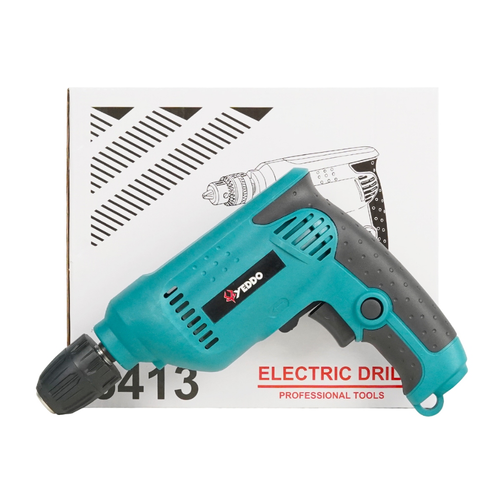 สว่านไฟฟ้า YEDDO สว่าน 3 หุล Keyless สว่านไฟฟ้า สว่านไฟฟ้า 3 หุนปรับรอบซ้าย-ขวา 3/8