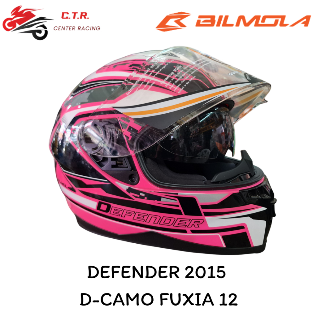 หมวกกันน็อคเต็มใบ BILMOLA DEFENDER 2015 D-CAMO FUXIA 12