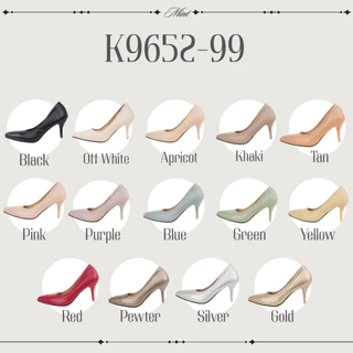 สินค้าพร้อมส่ง K9652-99 (สีเอิร์ทโทน) รองเท้าคัทชู มีsuportรอบตัว360องศา ส้นแหลมสูง3นิ้ว