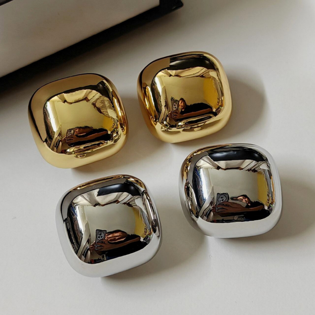 💫 nnlin. Square Earring ( Minimal ) -  ต่างหู สี่เหลี่ยม สไตล์ minimal