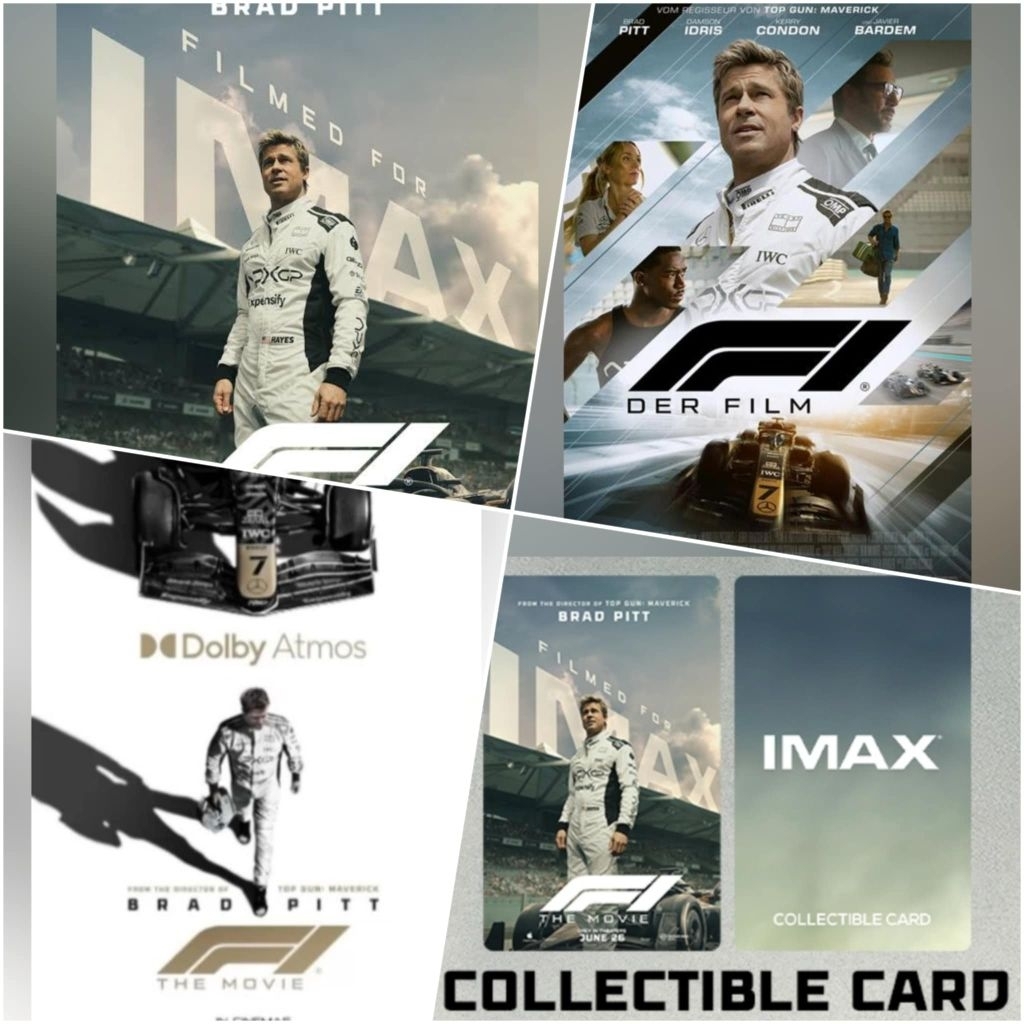 Poster F1 ระบบ IMAX 2 แบบ, Atmos 1 แบบ, Collectible card 1 ใบ