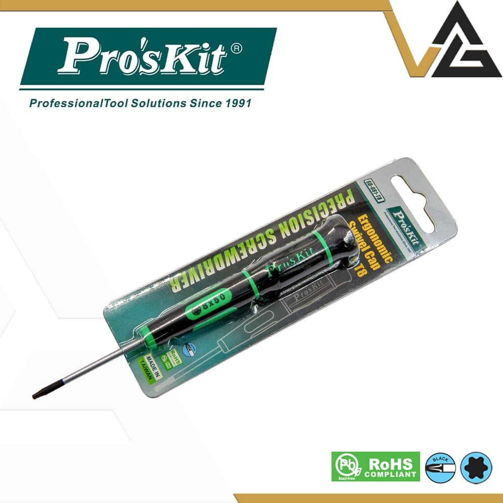 Pro's Kit ไขควงดาว T8 SD-081-T8 เครื่องมือสำหรับงานอิเล็กทรอนิกส์ Ergonomic Swivel Cap ใช้งานง่าย Ma