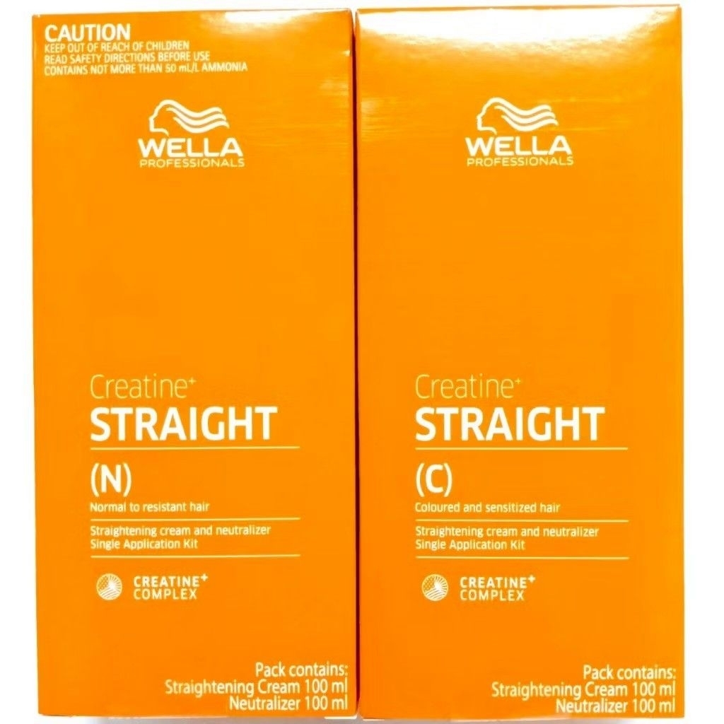 Wella Professional Creatine Straight เวลล่า โปรเฟสชั่นแนล ครีเอทีน สเตรท น้ำยายืดผมตรง 200 มล.