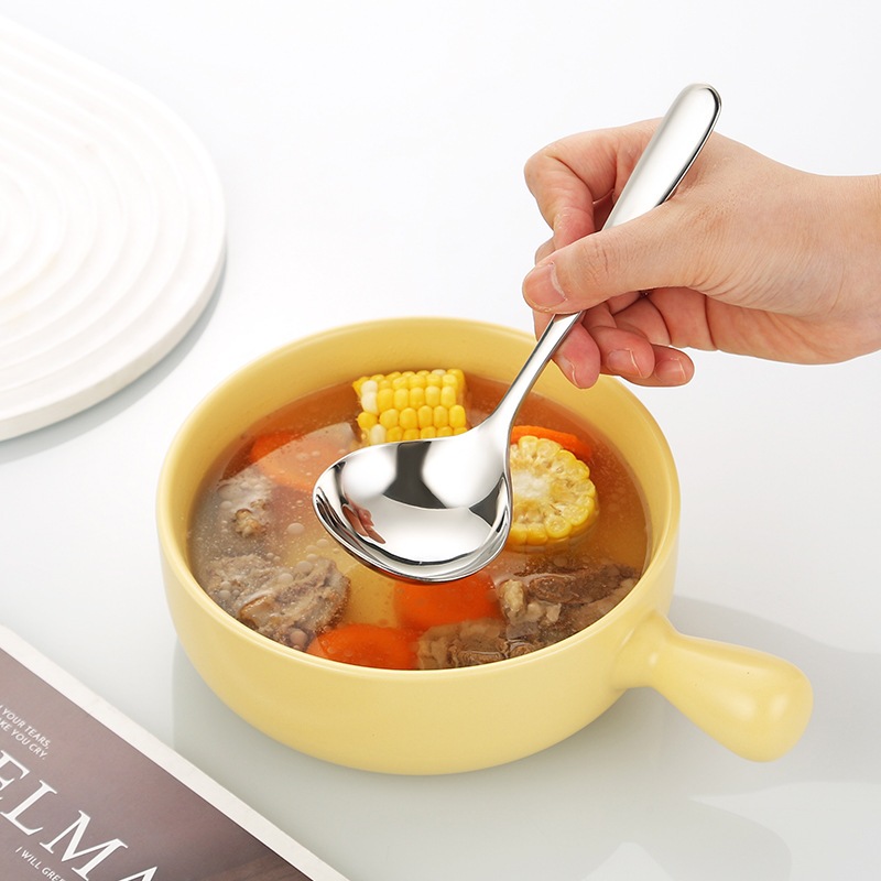 [1แถม1] [แพ็คx3] ช้อนตักแกง สแตนเลส304 ช้อนสแตนเลส ช้อนซุปสไตล์เกาหลี สแตนเลสแท้ ไม่เป็นสนิม - รูปที่ 7