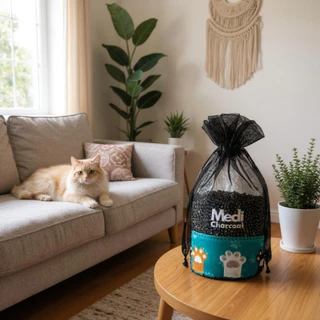 Medi [ของแท้] ถุงถ่านดับกลิ่น ฟอกอากาศ เกรดพรีเมี่ยม 300g ไม่มีกลิ่น ปล่อยประจุลบ ปลอดภัย
