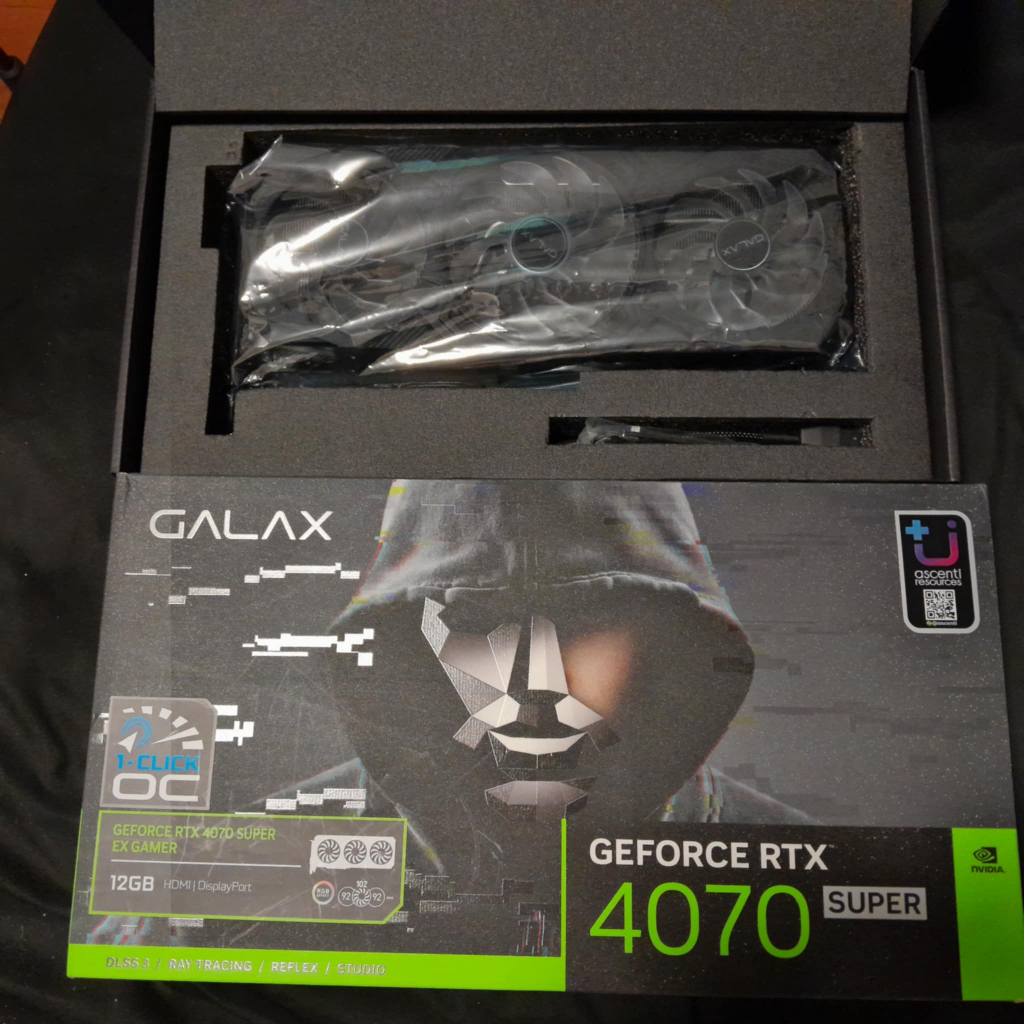 การ์ดจอ VGA GALAX RTX 4070 SUPER EX GAMER BLACK มือสอง