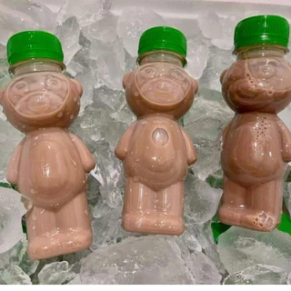 150/250 ML (ขวดน้องหมีน่ารัก) ขวดพลาสติกPET แบบแข็ง พร้อมฝาปาก 30 มม.