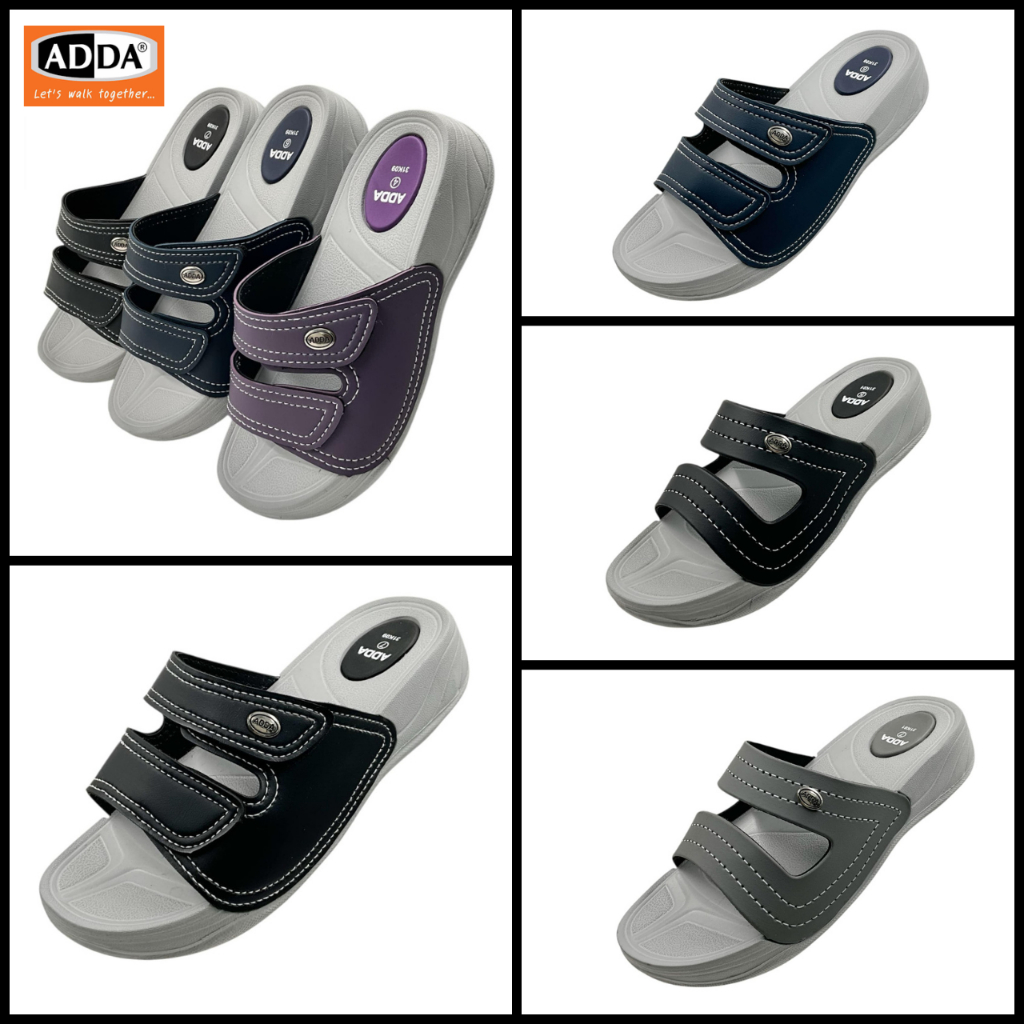 ADDA 31K01 31K09 รองเท้าแตะสวมลำลองหญิง ไซส์4-7(XFRN)
