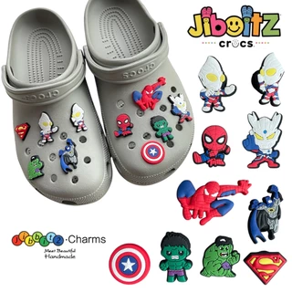 พร้อมส่ง Jibbitz ตัวติดรองเท้า corcs ลายการ์ตูนซุปเปอร์ฮีโร่ DIY จิ๊บบิท ตัวการ์ตูน สไปเดอร์แมน