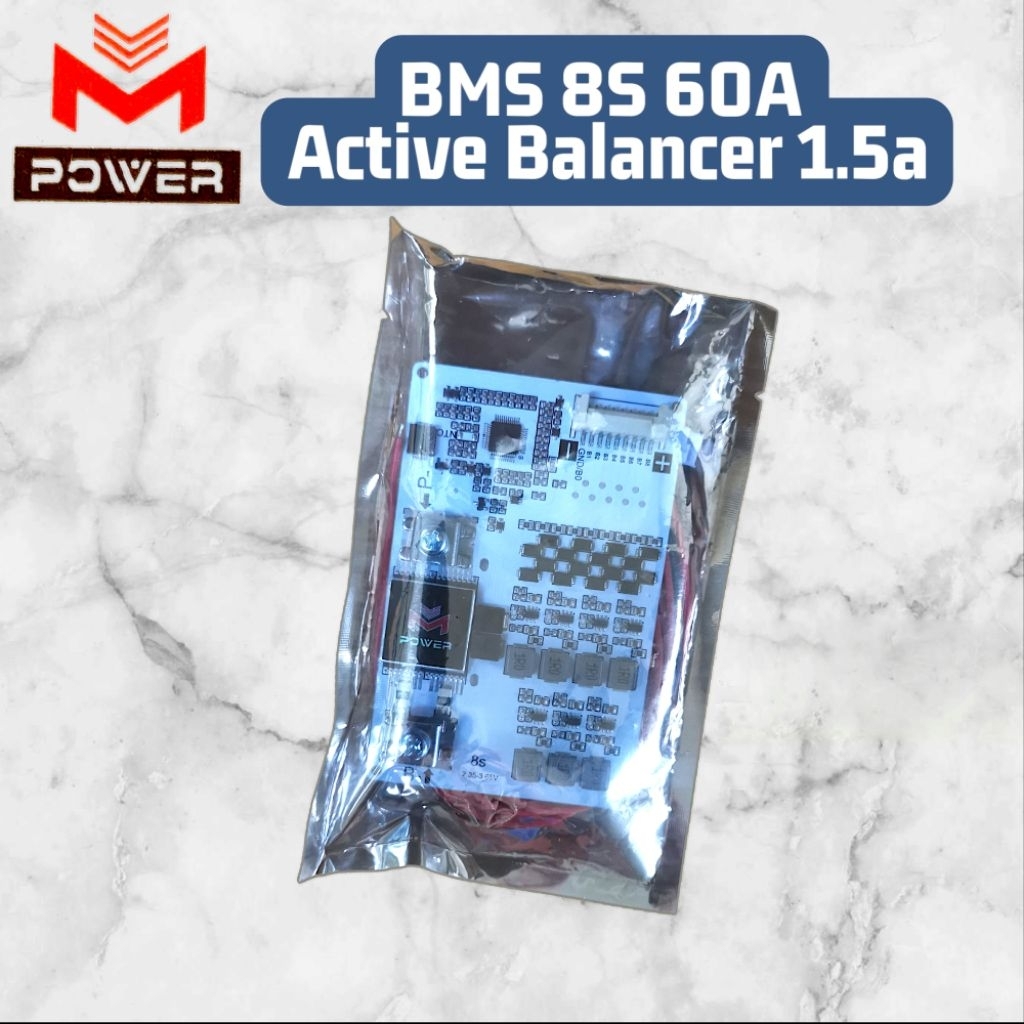 BMS 8S 60A พร้อม Active Balance 1.5A [M-POWER] วงจรป้องกันแบตเตอรี่ LifePo4