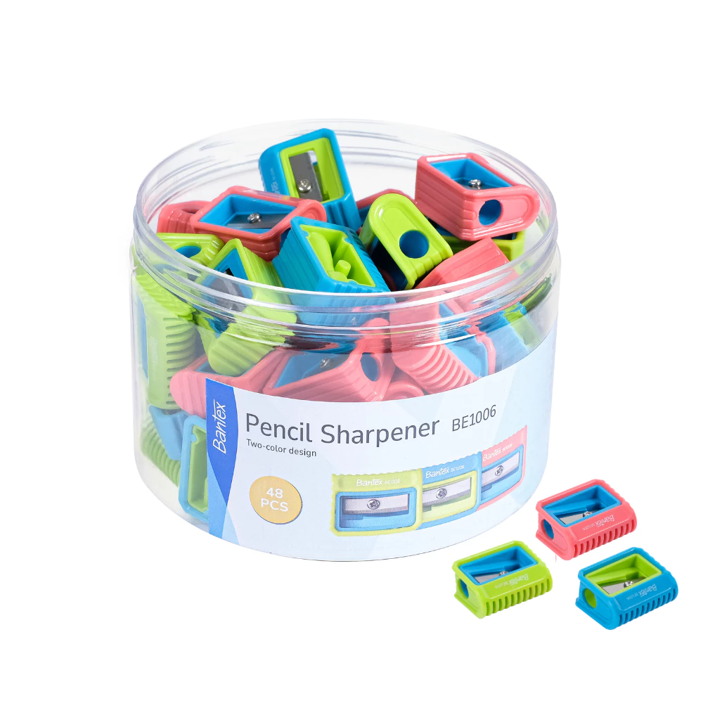 Bantex กบเหลา กบเหลาดินสอ กบเหลาแบบเหลี่ยม กะทัดรัด ใบมีดคม ใช้งานง่าย สุ่มสี Sharpener