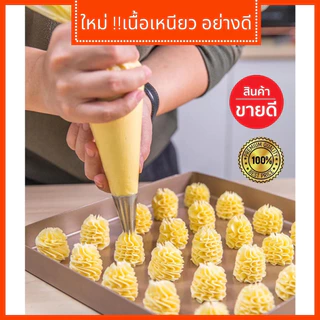 ถุงพลาสติกใช้แล้วทิ้งสำหรับบีบครีม ถุงบีบครีมเค้ก 100 ชิ้น 3 ขนาด (เล็ก/กลาง/ใหญ่) สำหรับตกแต่งเค้กด้วยครีม คุกกี้สำหรับ