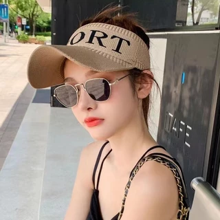 [W0139] หมวกกันแดด สกีนลายSPORT หมวกแก๊ป หมวกครึ่งใบ ผ้ายืดได้ ระบายอากาศ ป้องกันแสง UV