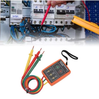 มิเตอร์วัดเฟสไฟฟ้า เครื่องวัดเฟสไฟฟ้า 3เฟส แสดงผลด้วยไฟ LED รุ่น SM852B Indicator Detector Meter 3Phase Rotation Tester
