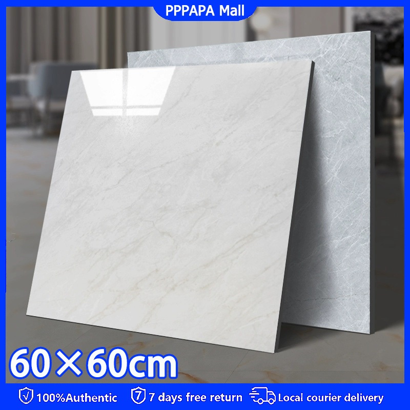 [ราคาถูกที่สุด] สติ๊กเกอร์ติดผนังลายหินอ่อน 60X60 ซม. PVC กันน้ำสำหรับปูพื้นและตกแต่งบ้าน ใช้งานได้นาน 30 ปี