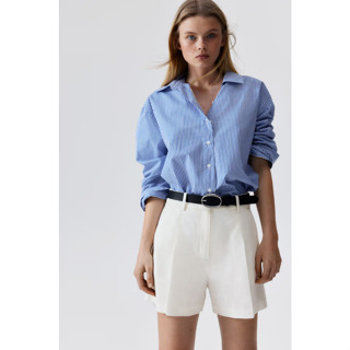 H&M(เอชแอนด์เอ็ม) กางเกงขาสั้นผสมลินิน ผู้หญิง 1259174_1