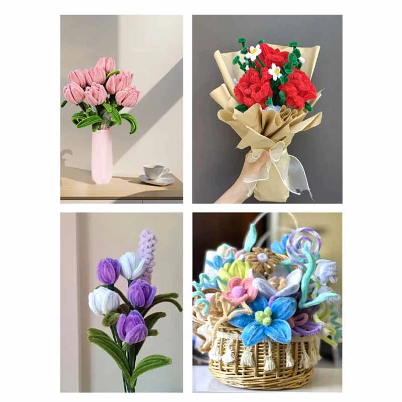 ลวดกำมะหยี่ DIY (100 ชิ้น)8mmหนา ลวดกํามะหยี่ขนฟู เส้นขนฟู ลวดกำมะหยี่หนาพิเศษ คละสี สีพาสเทล สีสันสดใส เรือจากประเทศไทย thumbnail 9