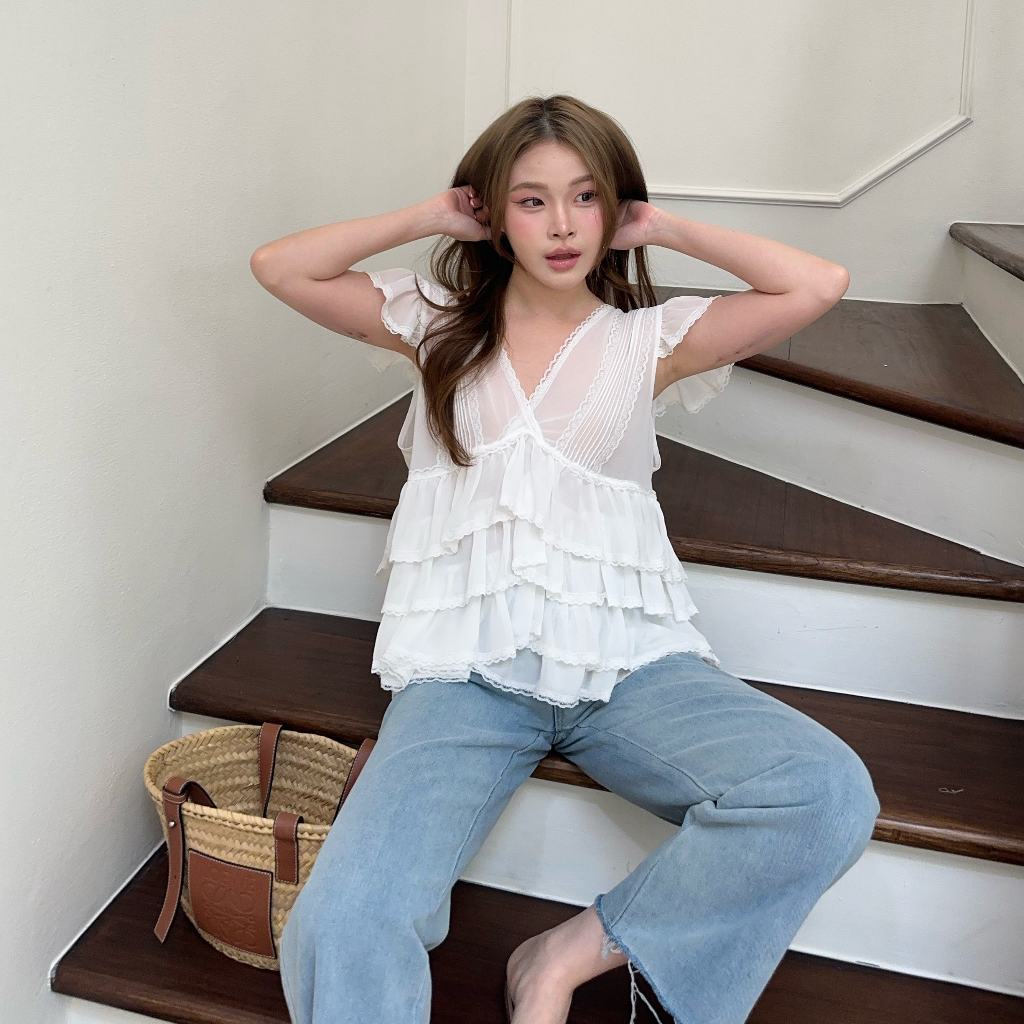 Kimmame – เสื้อ รุ่น Phoebe Chiffon ราคา ถูกที่สุด ดีลบีเคเค แกลเลอรีภาพที่ 2