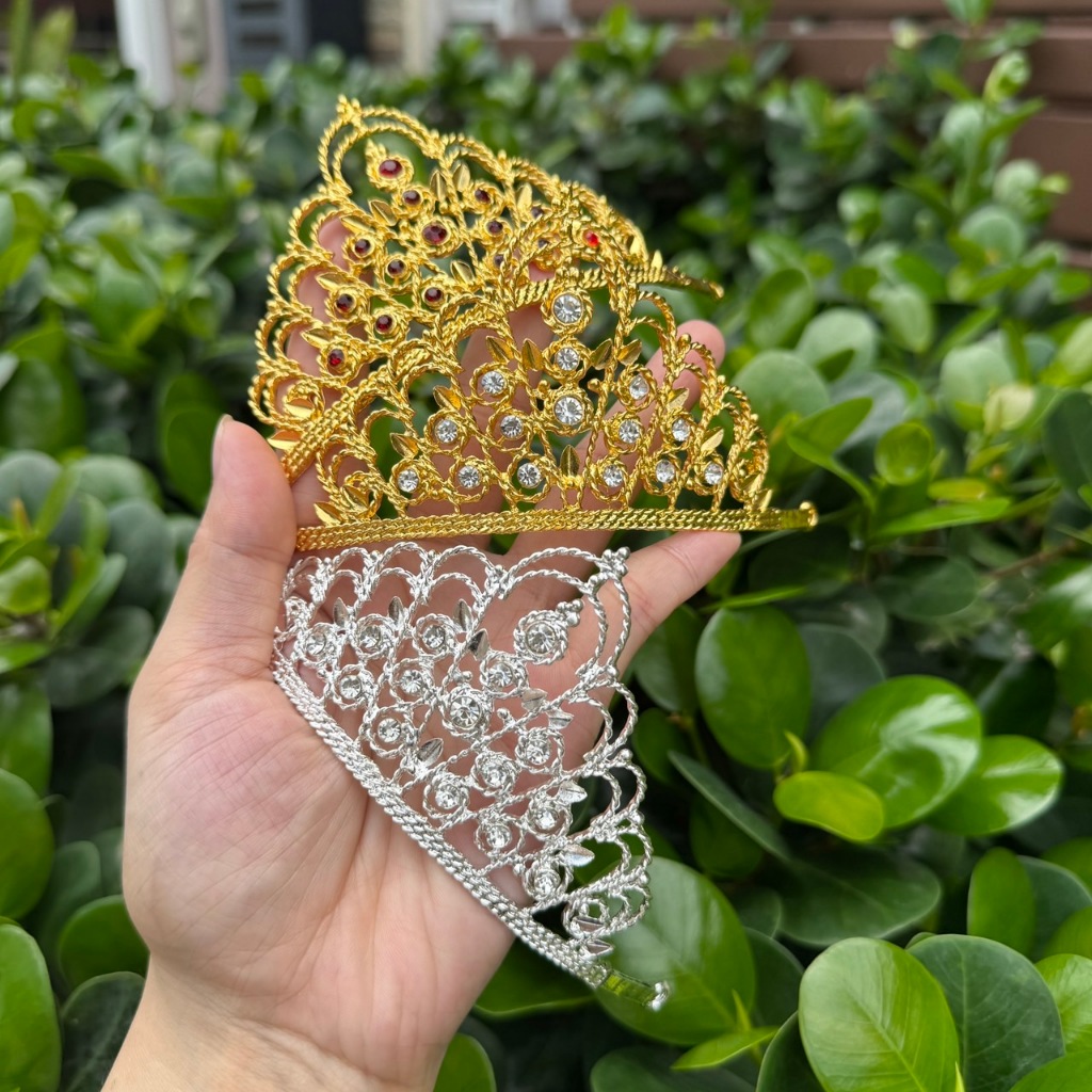 มงกุฏชุดไทย กะบังหน้าเด็ก ผู้ใหญ่ใส่ได้ เครื่องประดับผมชุดนางรำ ชุดไทยโบราณ