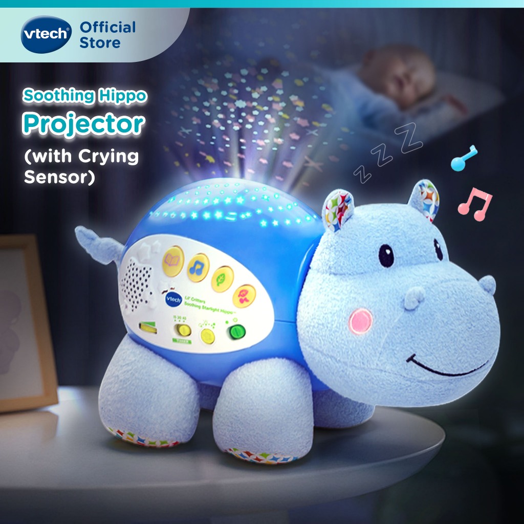 VTech โมบายของเล่น เสียงเพลง กล่อมนอน โปรเจคเตอร์ เซนเซอร์เสียงร้องไห้ ฮิปโป ของขวัญ 0 เดือน 3 6 9 เ