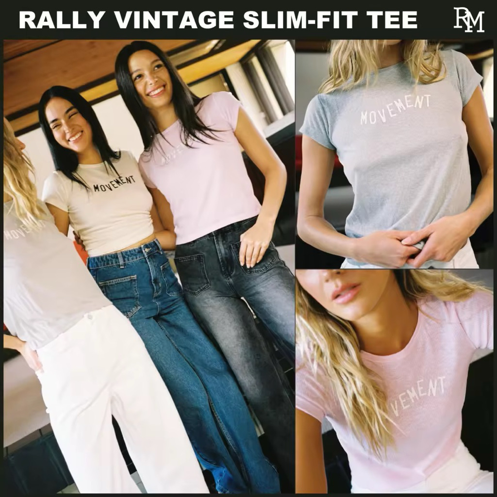 Rally Movement Slim-fit tee - เสื้อยืดลายโลโก้ Movement ทรง Slim-fit พร้อมส่ง ของแท้