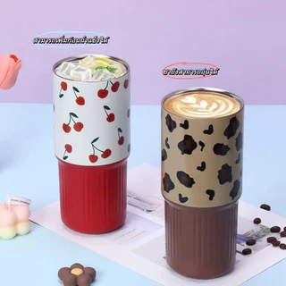 【ONDA】สเตนเลส แก้วน้ำเย็นจัด750ml แก้วเก็บความร้อนแบบมีหลอดสำหรับเด็กผู้หญิงแก้วมีความจุขนาดใหญ่