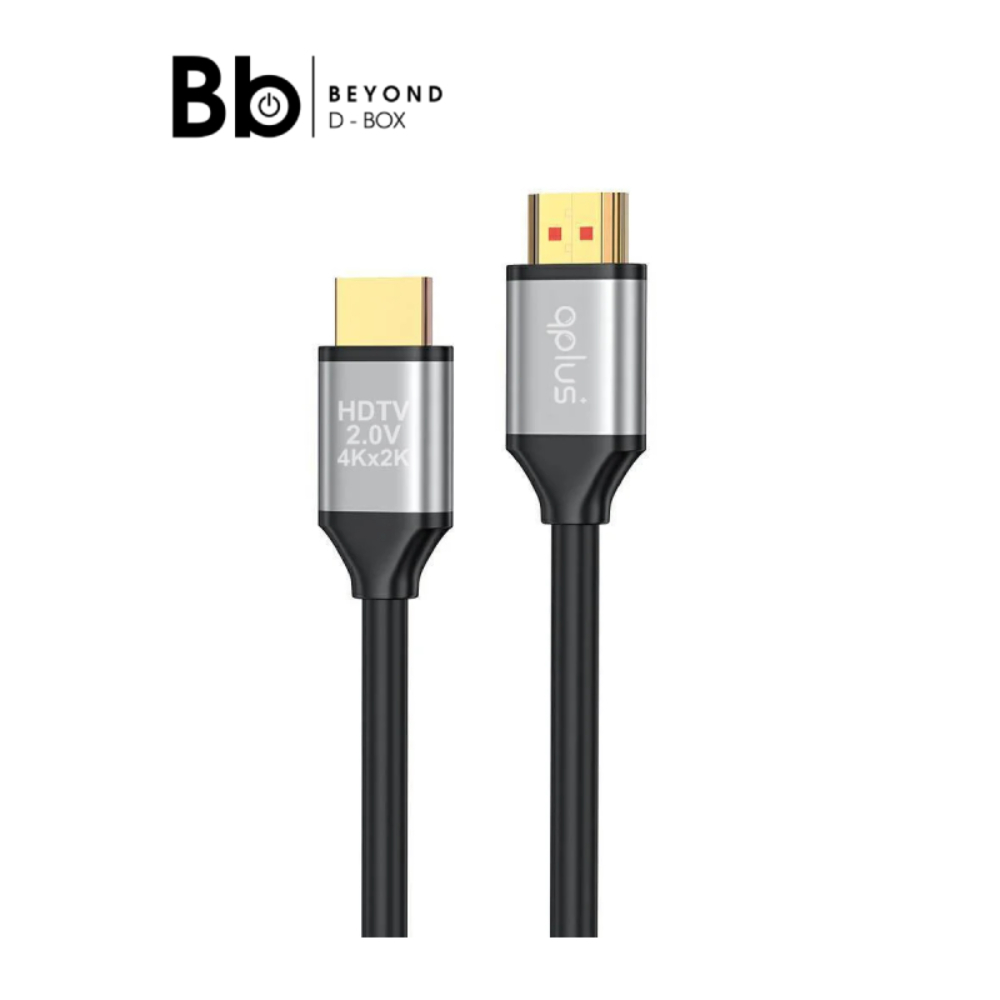 QPLUS สาย HDMI to HDMI Cable 4K ยาว 1.5 เมตร สี Black/Grey by BB Beyond D-Box
