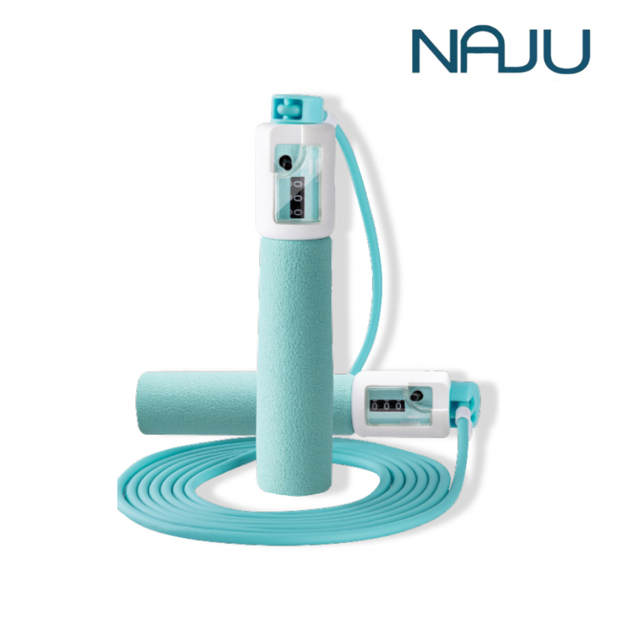 Naju เชือกกระโดด Jump Rope ด้ามจับนุ่ม นับรอบได้ ปรับความยาวได้ ใช้งานง่าย ออกกำลังกาย ลดน้ำหนัก ฟิตเนส